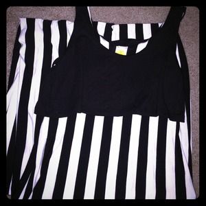 Lilly Bleu Beach striped Maxi dress