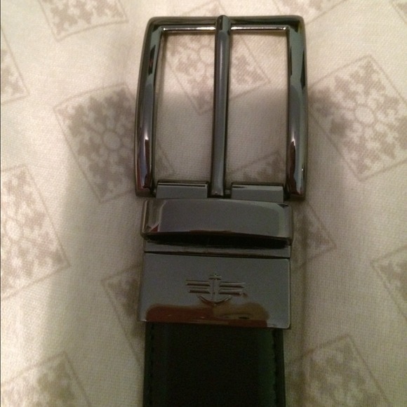 Double sided black/brown genuine leather belt - Picture 2 of 4