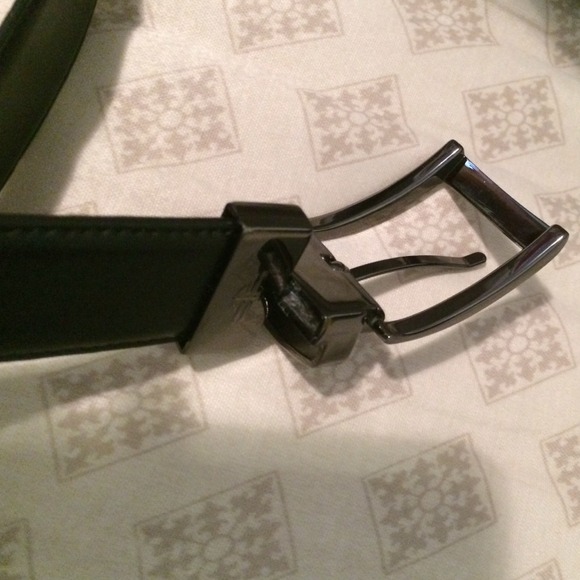 Double sided black/brown genuine leather belt - Picture 4 of 4