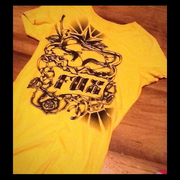 Bright yellow fox shirt