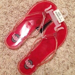 *SOLD* Ohio State Flip Flops