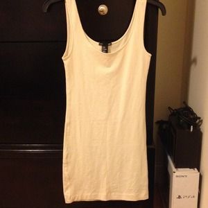 Super form fitting white dress!