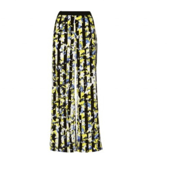 Peter Pilotto Green Floral Palazzo Pants - Picture 2 of 3