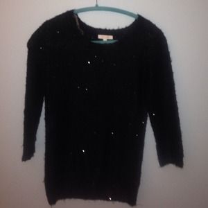 black sequined sweater