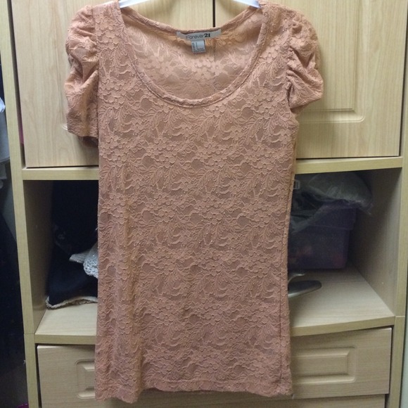 Burnt Orange Lace Top
