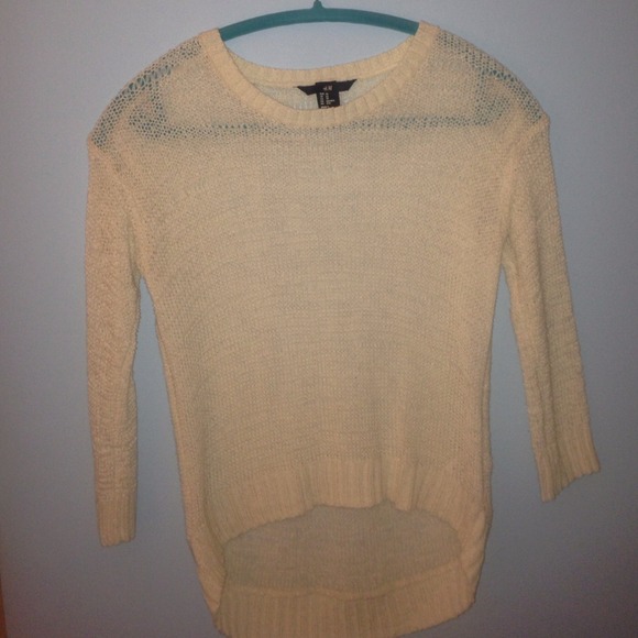 a white sweater