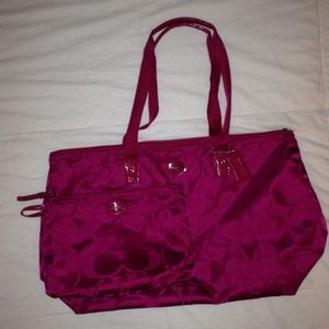 Coach weekender bag with removable case