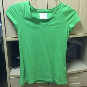 Green V-Neck Tee