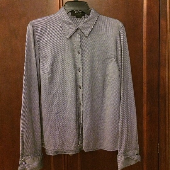 Dark navy and lt. Blue dressy shirt