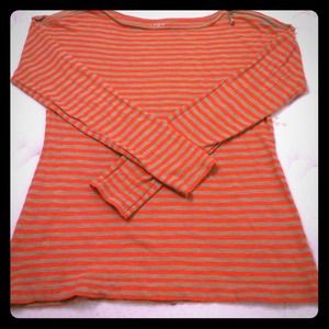 Orange/tan striped loft shirt/bundled for Ces19