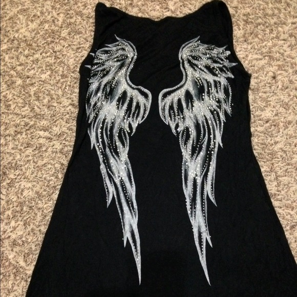 Tank top with wings & Harley Davidson headbands