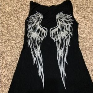 Tank top with wings & Harley Davidson headbands