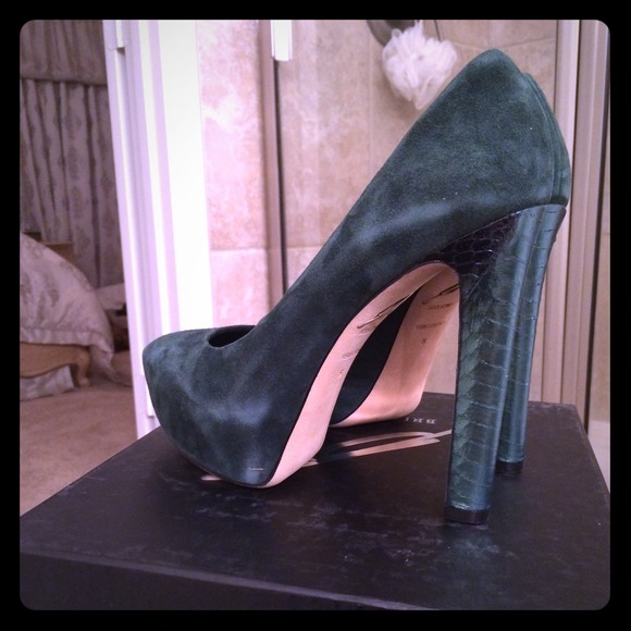 SOLD NIB Brian Atwood suede and snakeskin pumps!