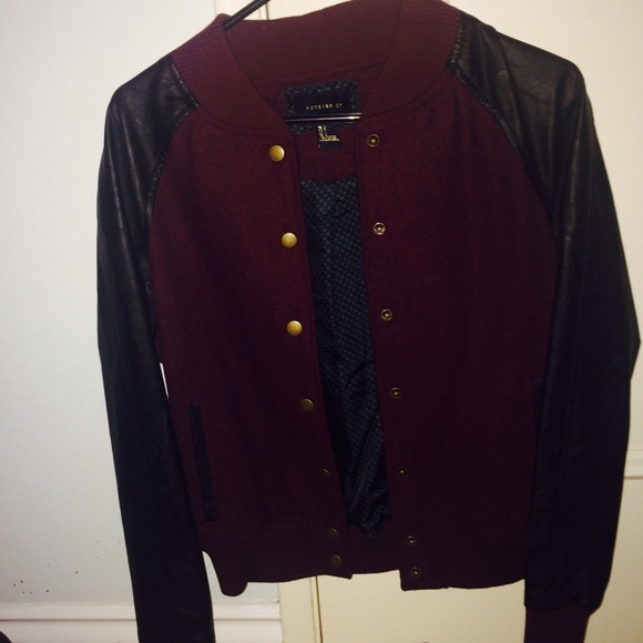 Maroon Varsity Jacket w/Leather