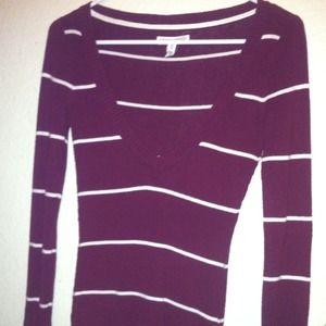 long sleeve striped shirt, could fit M or L