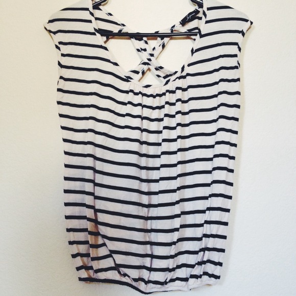 Striped Cutout Shirt