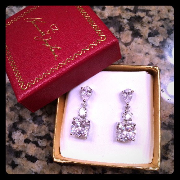 Kenneth Jay Lane CZ earrings! NEW