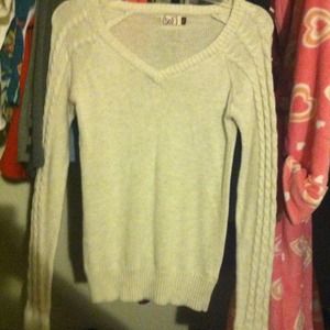 cream knit sweater