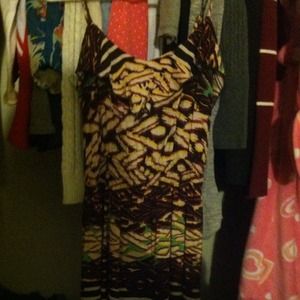 Patterned Ruffle Dress