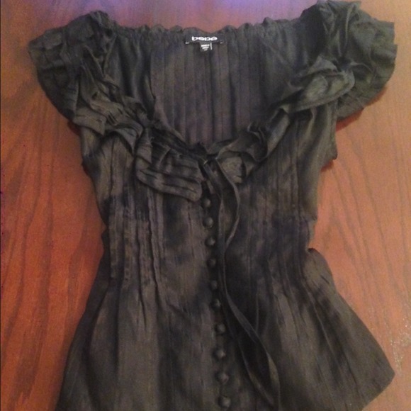 Bebe Button Up Top (XS)