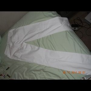 White boot cut jeans