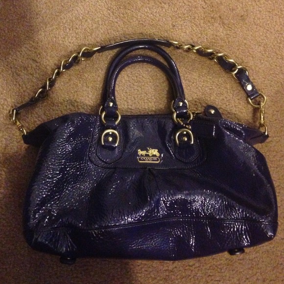 RESERVED Authentic purple leather Coach purse