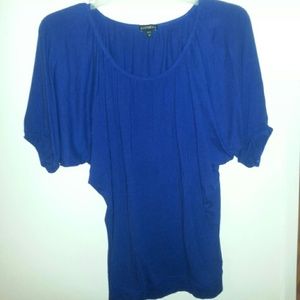*traded*Blue Batwing Sleeve Top