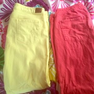 American Eagle colored skinny jeans