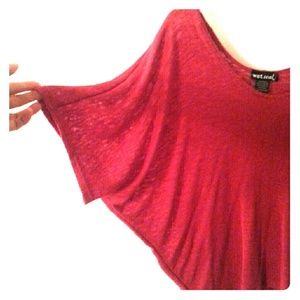 Red Raglan Top
