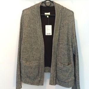 Cardigan with silver and gold threading