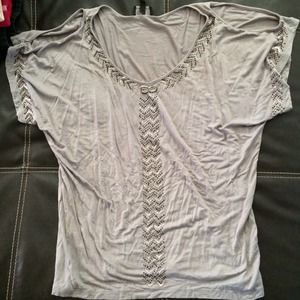 Cold shoulder beaded top