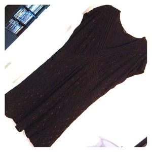 Beautiful black meshy dress, very flattering