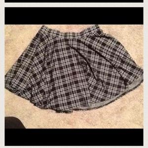 RESERVED . Black and white plaid skirt