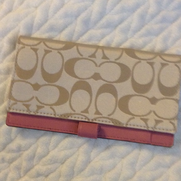 Coach checkbook holder