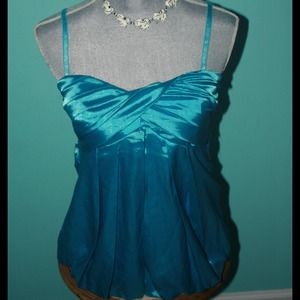 Satin Turquoise Top "Misope"