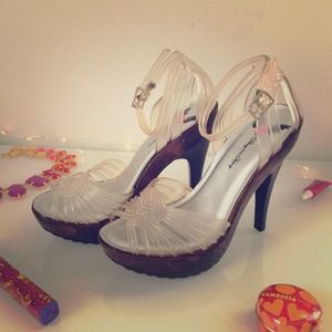 New Penny Loves Kenny "Kooper" heels. Clear jelly!