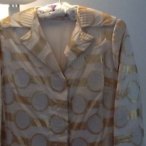 Metallic gold and ivory custom made formal