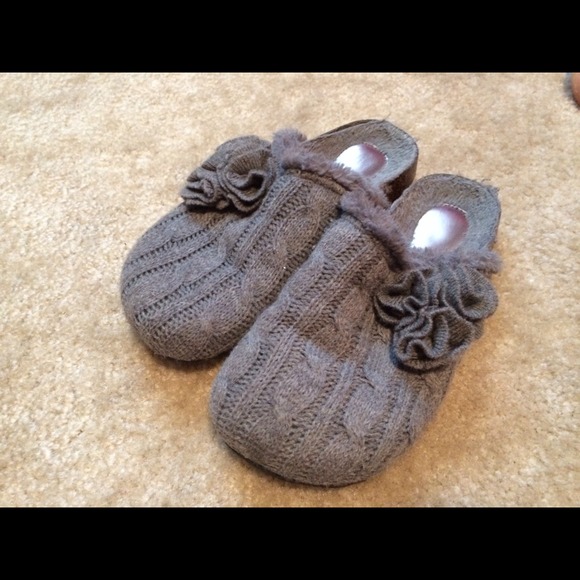 Grey slip on "slippers"