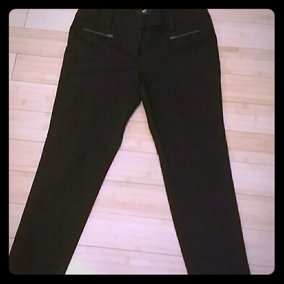Black Dress Pants With Zipper Pockets