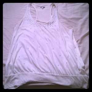 Rhinestone White Express Shirt