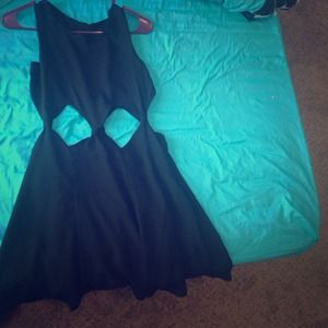 Cut out black dress