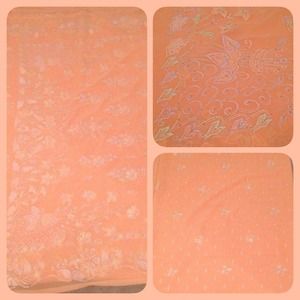 Peach Sari No Blouse
