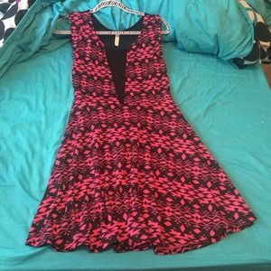 Pink Aztec Skater Dress