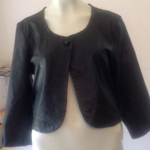 SOLD SOLD!!!!!!Cropped Leather Jacket Calvin Klein