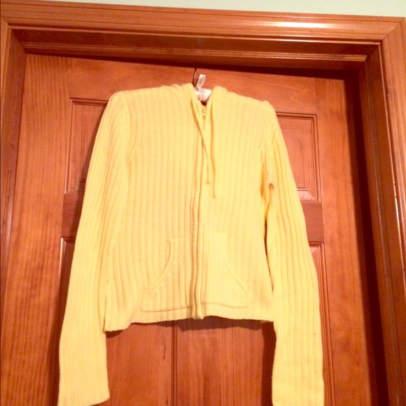 Yellow zip up hoodie