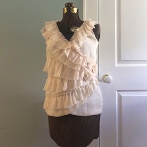 Anthropologie cream top