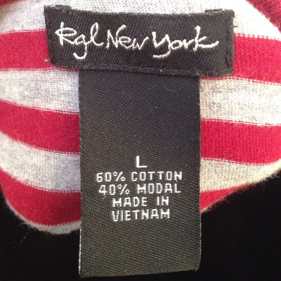 Long sleeve red and gray stripped shirt - Picture 2 of 3