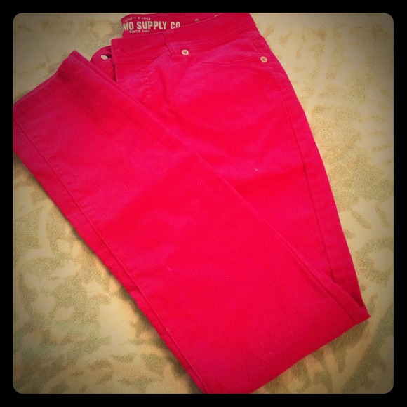 Red Skinny Jeggings