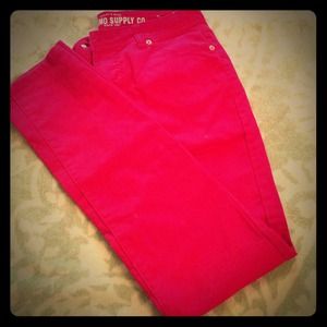 Red Skinny Jeggings