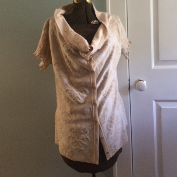 Cream Anthropologie top